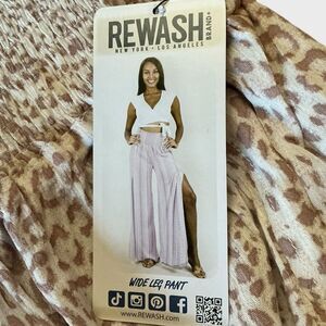 Rewash Wide Leg Rayon Pants